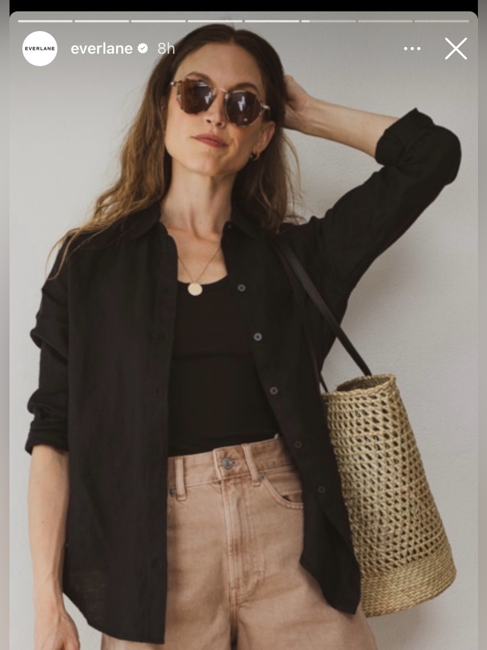 Everlane linen must have shirt in black, size 00/xxs. Pet and smoke free home.